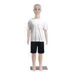 43.3" Height Child Mannequin Full Body Realistic Adjustable Detachable Manikin Display Head Turns Dress Form W/Metal Base, Gender-Neutral