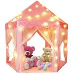 Lavievert Princess Tent Girls Large Playhouse Kids Castle Play Tent with Star Lights Toy for Children Indoor and Outdoor Games