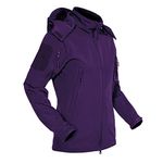 MAGCOMSEN Winter Coats for Women Waterproof Jacket Women Warm Jackets Skiing Jacket Snow Jackets Hiking Mountain Fleece Lined Jackets Rain Jacket Tactical Jackets Purple