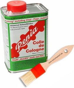 Langlauf Schuhbedarf Profi Schuhkleber Set Renia Colle de Cologne mit hochwertigem Auftragspinsel - klebt Neopren Latex PVC - Schuhreparatur Sohlenkleber gewerblich einzusetzen