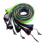 SF Fishing Spinning Rod Socks Braided Mesh Rod Sleeve Cover Protector Pole Gloves Six Colors 6PCS Fit Spinning Rod 6-1/2FT to 7-1/2FT