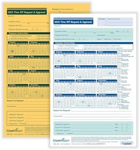 ComplyRight 2025 Time Off Request and Approval Form, Small (5 1/2" x 8 1/2"), 2-Part, Pack of 50