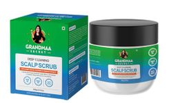 NIDHI’S GRANDMAA SECRET Scalp Scrub - Natural Curry Leaves & Seaweed Walnut Scrub for Dandruff, Buildup, Dead Skin - Cleansing and Exfoliating Dry Scalp Scrub - Sulphate/Parabens Free - 200mL