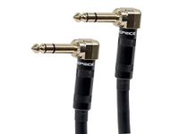 Monoprice 601100 8-inch Premier Series 1/4-Inch Male Right Angle-Inch Male Right Angle 16AWG Cable (Gold Plated)