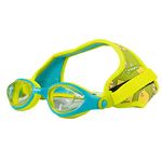 FINIS DragonFly Goggles - Kids Swim Goggles for Ages 4-12 with UV Protection, Buoyant Neoprene Strap, and Durable Lenses - PVC- and Latex-Free - Lemon