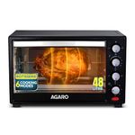 AGARO Marvel 48 Liters Oven Toaster Griller, Motorised Rotisserie and Convection Cake Baking OTG with 3 Heating Mode, (Black)