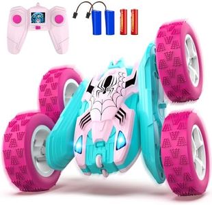 Blissbud Pink Spider Remote Control Car for Girls, Kids Race RC Cars for Girl, Princess Toys for Age 6 7 8 9 10 Christmas Birthday Gifts