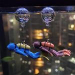 GIG BAZAAR-Aquarium Floating Decorations Diver Cute Resin Toy, Set of 2 Suitable for All Kinds of Fish Tanks Decoration Ornament Accessories