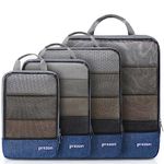 Prezon Compression Packing Cubes, Luggage Organiser Set, Extensible Suitcase Organiser, Packing Organisers for Suitcases, Packing Cubes for Travel or Home Storage