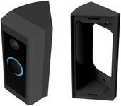 Mars Outpost Angle Mounting Bracket Wedge 45 Degrees for Video Doorbell Wired Stackable Slim Strong 45° Corner Tilt Adapter Left/Right Mount Cable Hardwired Wifi Camera Chime Holder Kit Made in UK