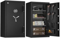 TIGERKING 8.78 Cu Ft Fireproof & Waterproof Safe for Home, Heavy-Duty Steel, 40-Min 1200°F Fire Protection, 72-Hr Water Protection, Easy-Access Keypad Lock, Door Organizer Pockets, Adjustable Shelves