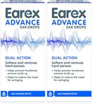 Earex Advance - removes Hard Ear Wax- Prevent Ear Wax Build up - Easy Squeeze Bottle - 12ml (Pack of 2)