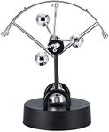 Perpetual Motion Desk, Physics Simulation Movement Semi Globe Shape Revolving Gadget Electronic Shake Wiggle Device Kinetic Art for Office Adults Women Men Swing Ball Home Table Ornament Gift