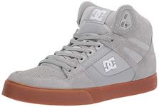 DC Men's Pure High Top Wc Skate Shoes Casual Sneakers, Grey/Gum, 14