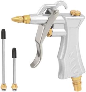 Swpeet 3Pcs Air Tools Assortment Kit Including Air Blow Gun with Brass Adjustable Air Flow Nozzle Standard Quick Coupling and 2 Steel Air Flow Extension for Car Repair Shop Cleaning Work