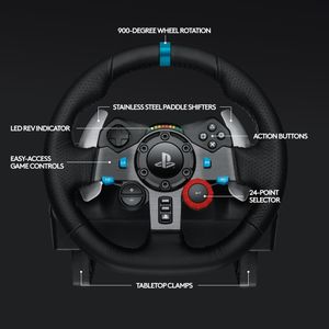 Logitech G29 Racing Wheel – Black, PS4/PC Compatible