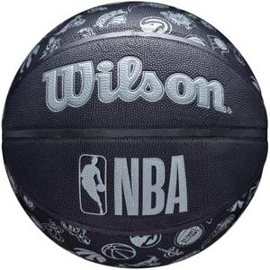 Wilson NBA All Team Basketball - Size 7-29.5", Matte Black