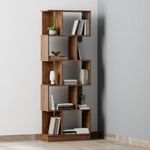 Wakefit Book Shelf for Home | 1 Year Warranty | 10 Shelves, Book Shelf, Book Stand, Book Shelf for Home Library, Multipurpose Rack, Diwali Gifts, Engineered Wood, Grain Finish (Eliot, Dark Walnut)