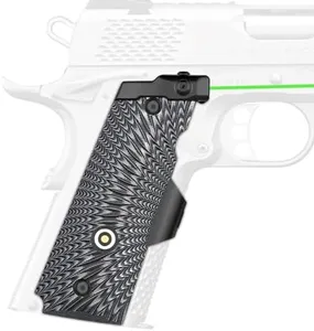 DARKFANG 1911 Laser Grip Full Size with Ambi Safety Cut, Durable 1911 Laser Sight No Rail with Magnetic Charging(Gray)