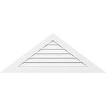 30"W x 13-3/4"H Triangle Surface Mount PVC Gable Vent 11/12 Pitch: Non-Functional, w/ 3-1/2"W x 1"P Standard Frame