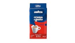 Lavazza Crema E Gusto Ground Coffee Blend, Espresso Dark Roast, 250 g Brick - Authentic Italian, Blended And Roasted in Italy, Non GMO, Full bodied with rich aftertaste