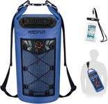 Piscifun Waterproof Dry Bag Backpack 10L Floating Dry Backpack with Waterproof Phone Case for Water Sports - Fishing Boating Kayaking Surfing Rafting Camping Gifts for Men and Women Sapphire Blue