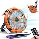 Camping Fan with LED Lantern, 8000m