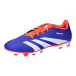 adidas Predator Club Football Boots Flexible Ground, Lucid Blue/Cloud White/Solar red, 9.5 UK