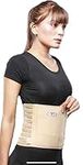 LJC Abdominal Binder Hernia Support Breathable Stomach Back Compression Belt UK (L 34-38 inches)