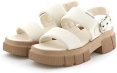 Himiko 641220 Women's Sports Sandals, Himiko Platform Padet Sandals, Ivory, 21.5 cm E