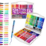 FunBlast Crayons for Kids – Washable Super Silky Smooth Twistable 48 Shades Rolling Crayons in Box, Crayon Colour Set for Kids, Art Drawing Crayon Set for Kids, Drawing and Painting Set (48-Un-Crayon)