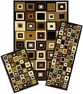 Achim Home Furnishings Capri 3-Piece Rug Set, Southwest Tiles
