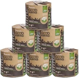 Origami Good Karma 3 Ply Unbleached Eco Friendly Toilet Tissue Paper Pack of 6 Brown | Ultra Absorbent with No Clog & Easy Flush Feature | Gentle on Skin (320 Pulls Total 1920 Sheets)