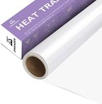 Zwanzer Heat Transfer Vinyl - 12" x 12FT HTV Vinyl Roll, White Iron-on Vinyl for Fabric Cricut & Silhouette Cameo T-Shirts Clothing, Easy to Cut & Weed