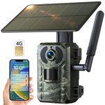 VOOPEAK 4G 2.5K Live Wildlife Camera, APP Control Built-in SIM Cellular Trail Camera with Solar-Powered 940nm No-Glow Night Vision with 2-Way Audio Game Cameras