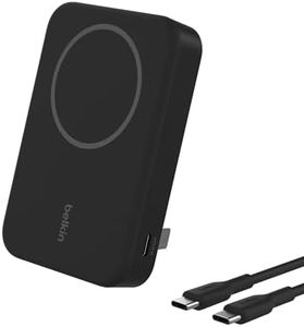 Belkin BoostCharge Pro Wireless Power Bank 10K w/ Qi2, MagSafe Compatible + Built-in Pop-up Kickstand - Compatible w/iPhone 15, 15 Plus, 15 Pro, 15 Pro Max, iPhone 14, and More - Black