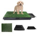 Dog Grass Pad with Tray, Artificial Turf Dog Grass Pee Pad Potty Training for Indoor Outdoor Use, Washable Replacement Potty Mat for Puppy and Small Pet, 20 inch x 25 inch