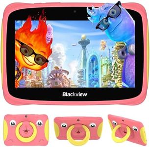 Blackview Kids Tablets Tab3Kids 7 inch Toddler Tablet Android 13, 4GB+32GB/TF 1TB, Parental Control, iKids APP Pre-Installed, Reading Mode,Tablets for Kids with Kid-Proof Case -Pink