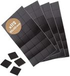 WINTEX Magnets for Crafts Strip with Adhesive Backing - 112 pcs x 0.8 inches Small Square Stick On Magnet Strips - Thin Flat Black Magnetic Peel-Off Tape Squares