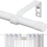 Matte White Curtain Rod, 5/8 Inch C