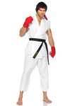 Leg Avenue Men's Street Fighter 5 Piece Ryu Costume, White, Medium/Large