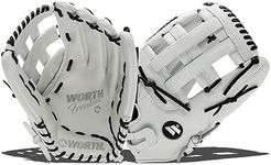 Worth | FREEDOM SERIES Slowpitch Softball Glove | 14 Inch | White/Black | Right Hand Throw