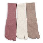 Womens tabi geta shoes socks ankle (Crew 3 Pairs) YH color, Crew 3 Pairs(yh C), One Size