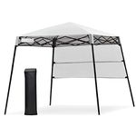 Tangkula 7 x 7 Ft Pop-up Canopy Tent, Outdoor Slant Leg Canopy Shelter with Carry Bag & 4 Stakes, Compact Portable Canopy Tent Perfect for Hiking Camping Fishing & Picnic (7'x7' Base; 6'x6' top)