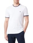 Original Penguin Men's SS Sticker PETE Ringer TEE T-Shirt, Bright White, Small