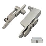 HWIUS Self Closing Pivot Door Hinges, Hidden Door Pivot Hinges, 360 Degree Shaft Swing Door Pivot Hinges Hardware, Stainless Steel Hinge System for Invisible Concealed Secret Wood Door Soft Close