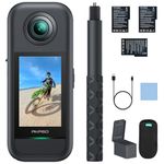 AKASO 360 Creator Combo - 360° Action Camera with 5.7K 360° Video, 72MP Photo, SuperSmooth Stabilization, Horizon Lock, AI Tracking, Invisible Selfie Stick, Touchscreen
