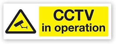 CCTV in operation Window Sticker - Security, Camera, Closed Circuit TV, Warning Safety (MISC2R)