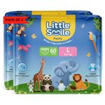 LITTLESMILE Baby Pants Extra Absorb Diapers - Large -120 Pieces -Pack of 2