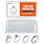 Ring Size Adjuster for Loose Rings,12 Pack-4 Sizes Invisible Transparent Silicone Guards Clip Jewelry Fitter Resizer,Fit Almost Any Ring for Women and Men